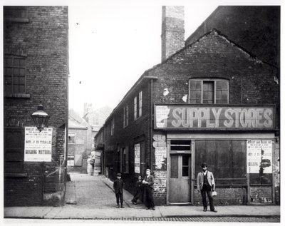 Entrance to Eagle and Child Yard, Hunslet, Leeds, 1896 by English Photographer